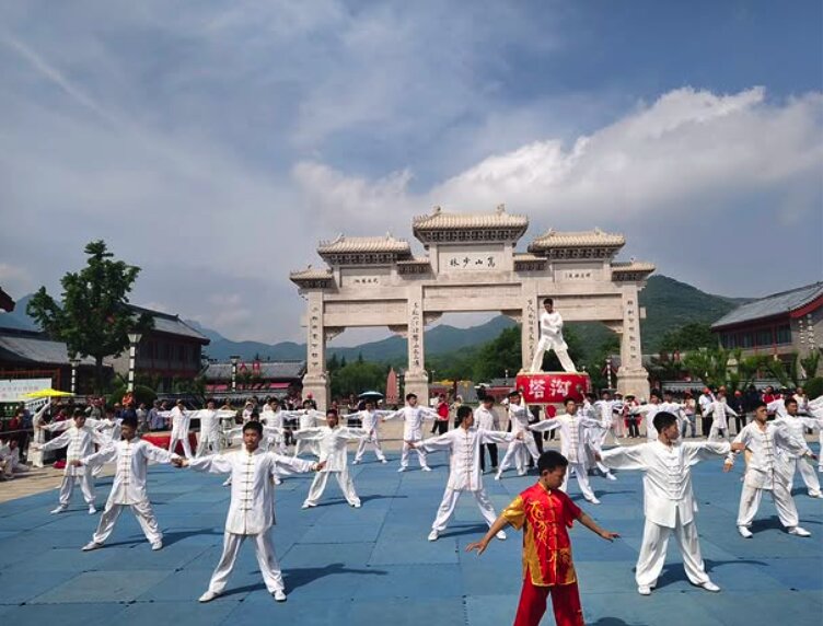 Warrior monks performing the Shaolin kung fu show